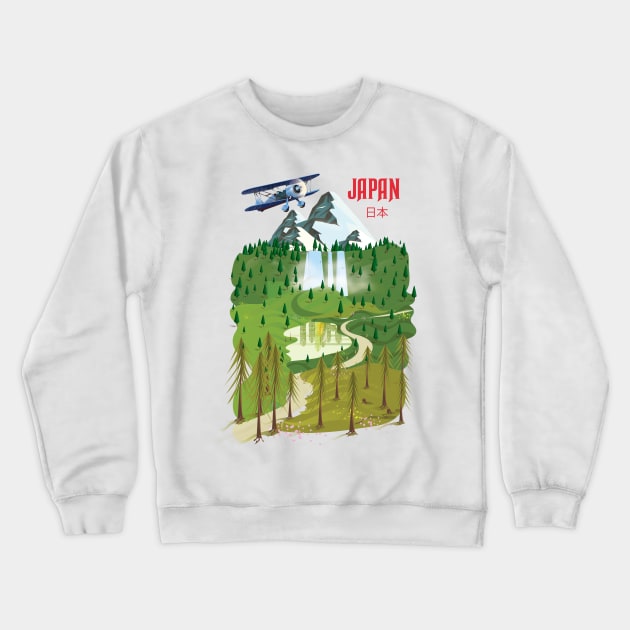 Japan vintage landscape Crewneck Sweatshirt by nickemporium1